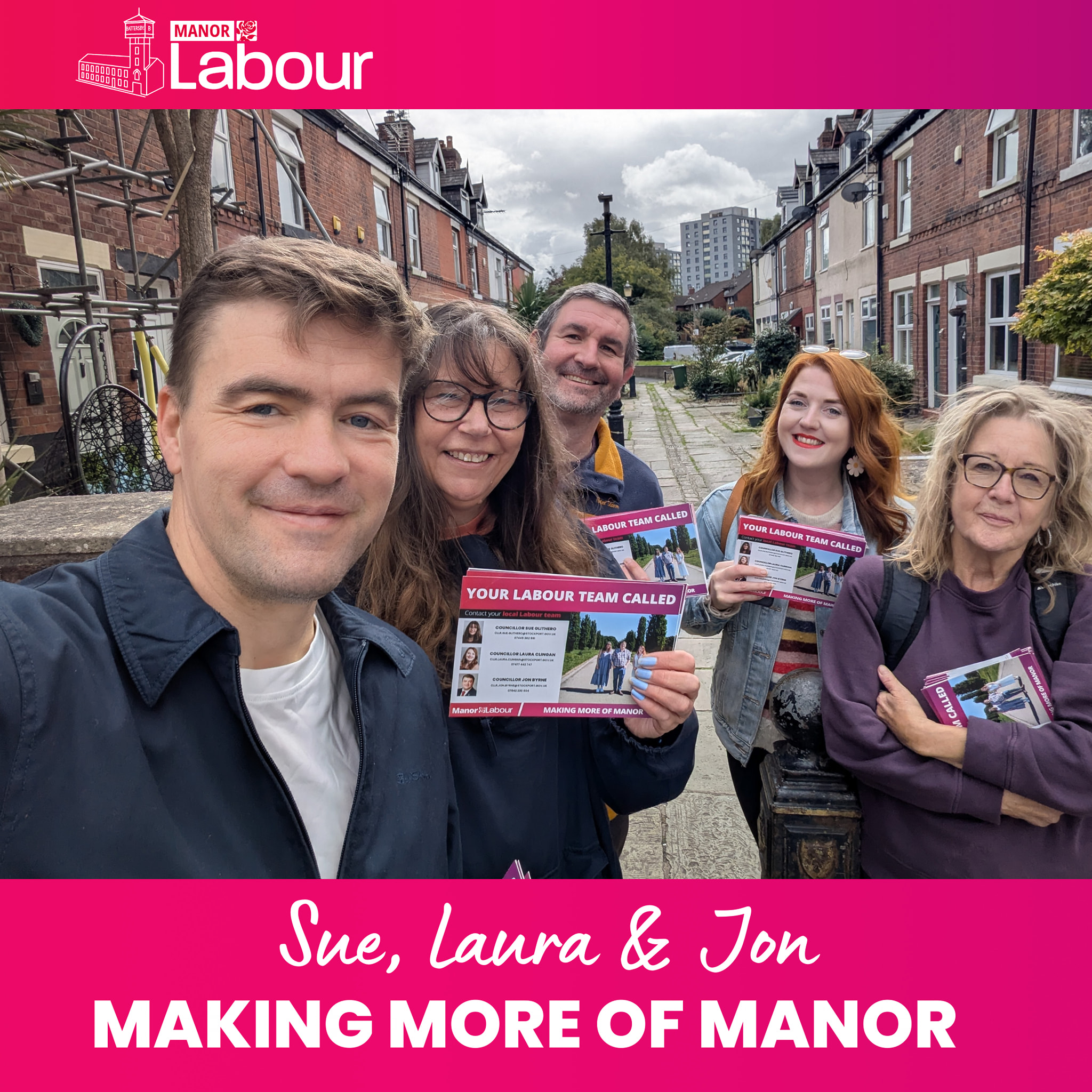 Saturday mornings are for speaking to residents (and parkrun 🏃)

Today we spoke to residents around Greystoke, Grimshaw and Glebe Streets. 

We are speaking to the highways team how we reduce the number of accidents caused by people rat running through these roads. This was the number one concern raised today. 

But we will also be looking at getting some of the unadopted passageways cleared, we will speak to GMP about the Anti Social Behaviour and the parking enforcement team about the irrespon