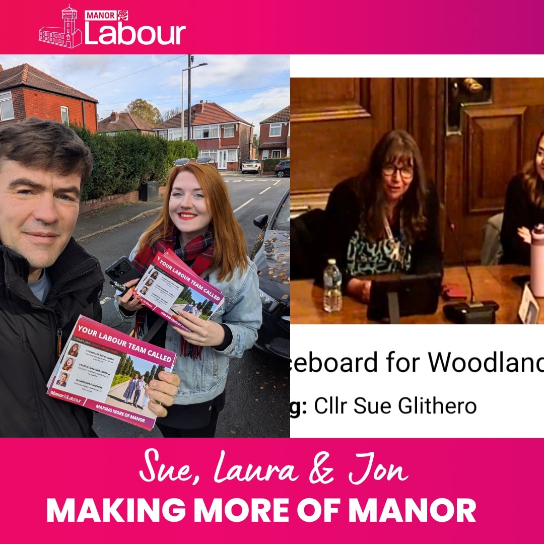This week has been another full week of casework and meetings for your Manor Labour Team. 

We spoke to residents around the Clovelly and Stratton Road area.

Thursday night was the Central Stockport Area Committee where we heard an update from Stockport Homes and we were able to formally approve the funds from our Ward Budget to replace the notice board in Woodlands Park. 

Cllr Glithero also reminded the committee of the continued delay in the play equipment for Woodbank, we are in regular dis