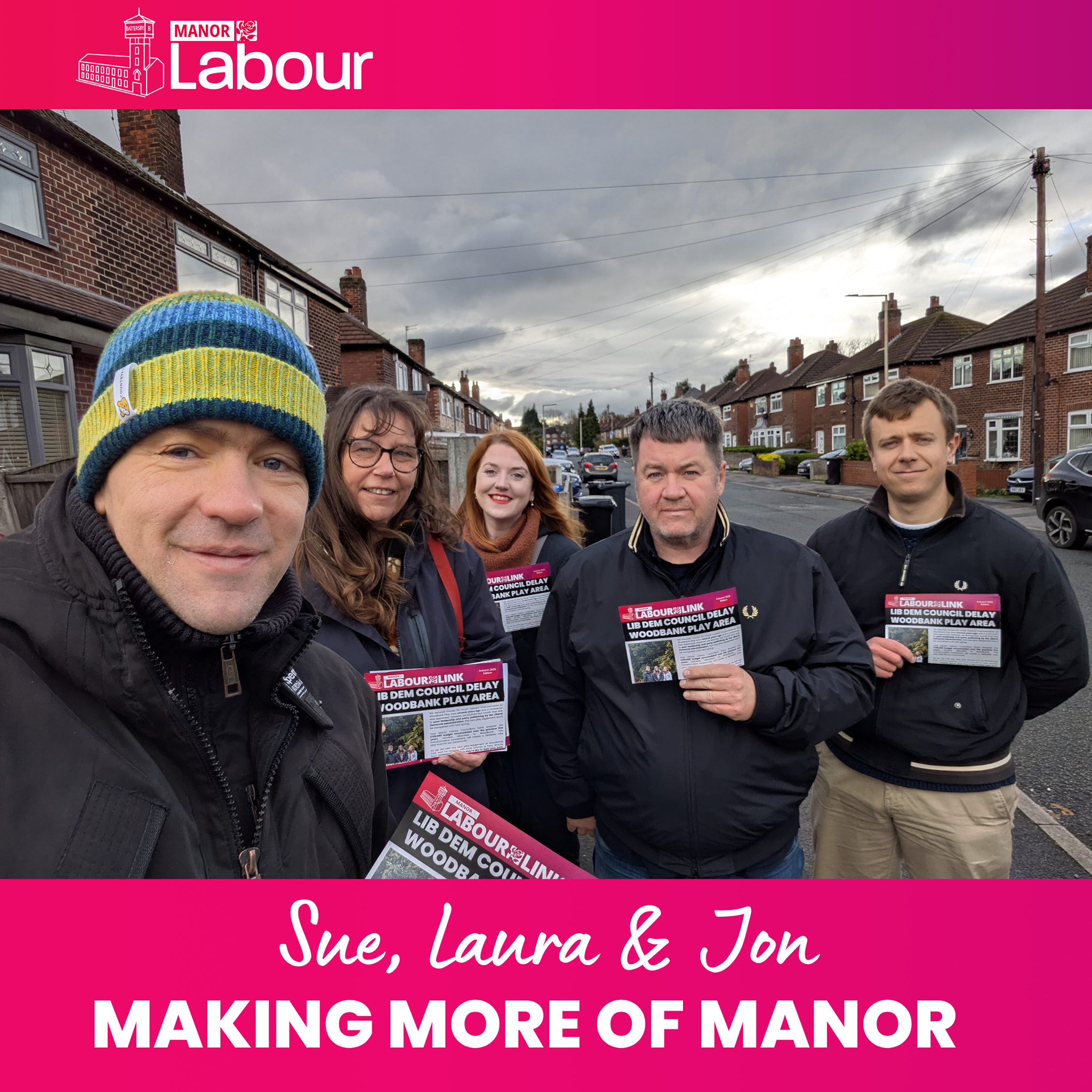 This morning @[100075590484649:2048:Councillor Sue Glithero, Manor Ward], @[100063531055979:2048:Councillor Laura Clingan, Manor Ward] and I were joined by Callum and Councillor Fitzpatrick as we spoke to residents around Windermere and Patterdale. 

Issues such as speeding, community cohesion, green spaces, access to housing and parking were amongst the issues raised. 

This Thursday @[100086787373245:2048:Cllr. Helen Hibbert, Offerton Ward] and I proposed a motion at Full Council which was una