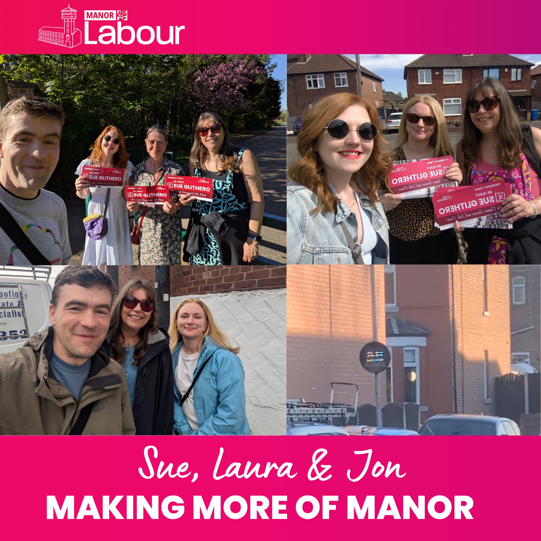 You Manor Labour team have been out all weekend speaking to residents accross the ward, it was good to spot the Speed Activated Sign on Graham Road which we had installed to remind people of the 20mph speed limit.

We also have the results of speed checks on Windermere Road and Victoria Road, we are currently working though the data to see what needs to be done.

As we head towards election time you may notice many of the comments on our posts are negative, the often use AI generated graphics or