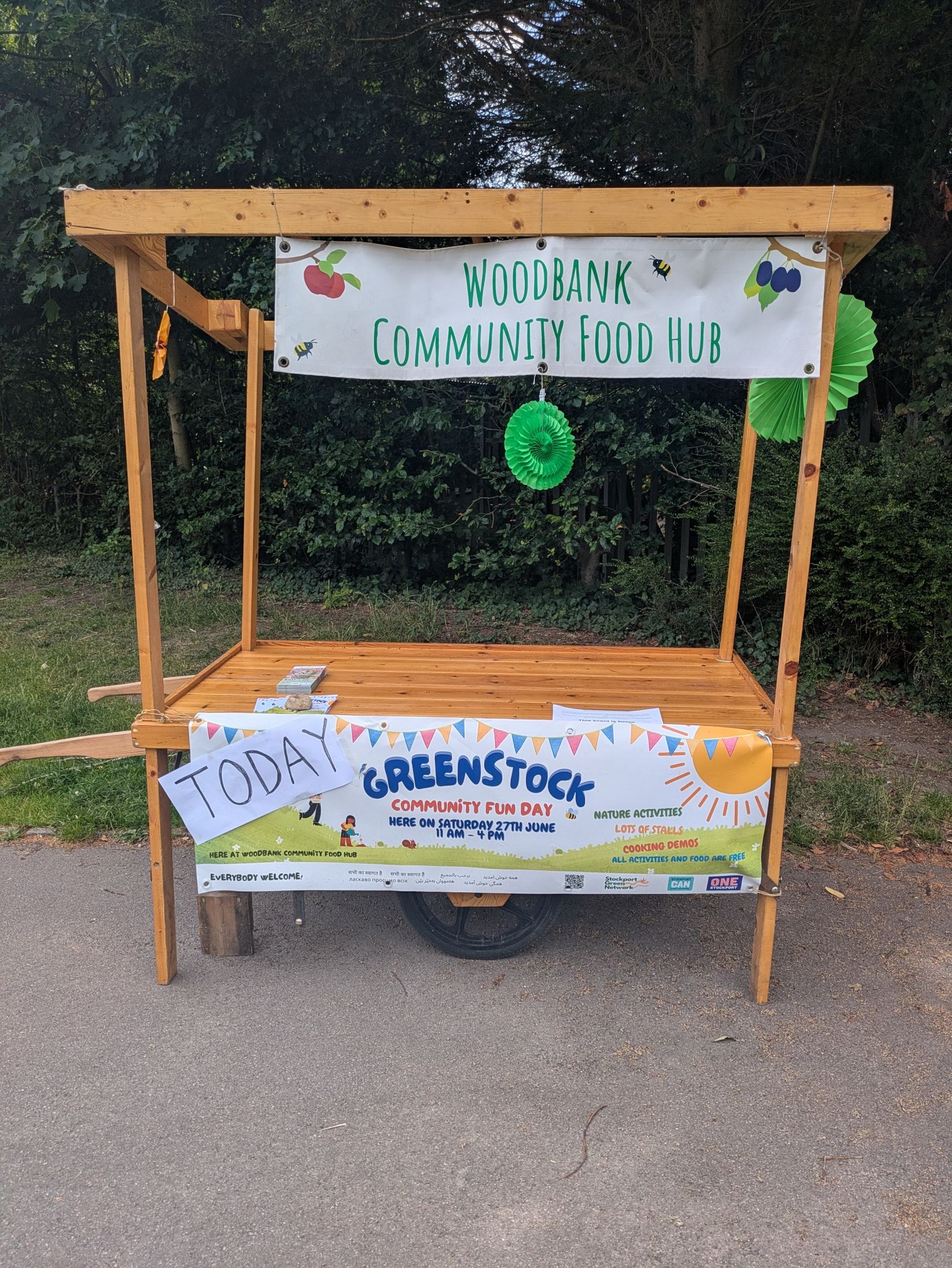 Greenstock is open. 

Free food and activities, learn about making Stockport more sustainable & greener and there are some unique gifts to buy from local groups. 

Woodbank Park untill 4