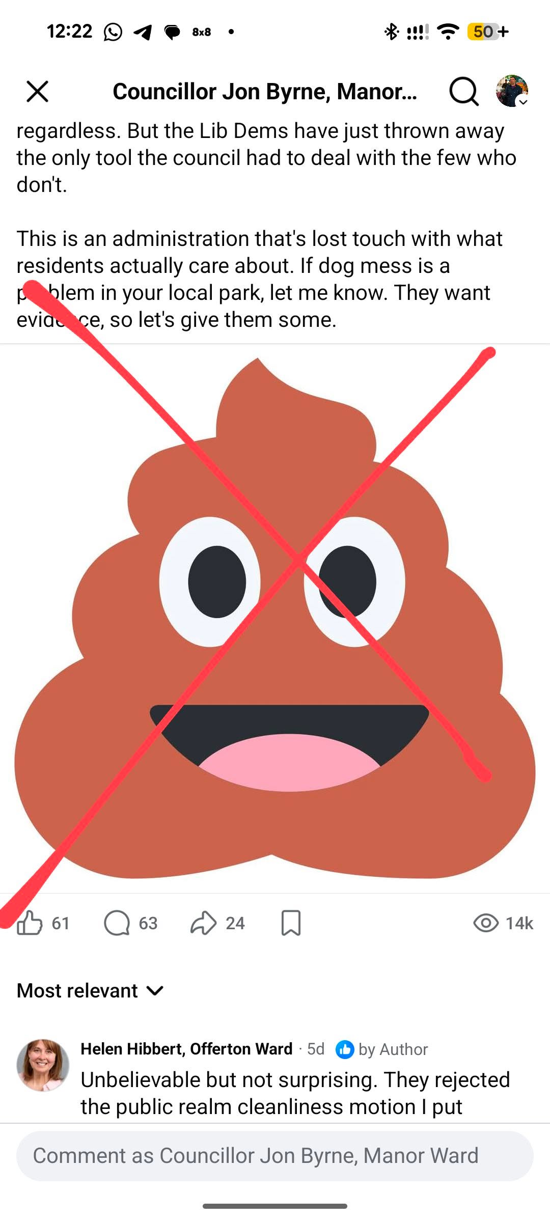 Common sense prevails!

We have just been informed that the PSPO on Responsible Dog Ownership is now being renewed. 

The cabinet members either misspoke at the last meeting or minds have been changed, but whatever the reason the result is the right one. 

Thank you to everyone (I think) who sent me evidence. 

Jon 

❌💩